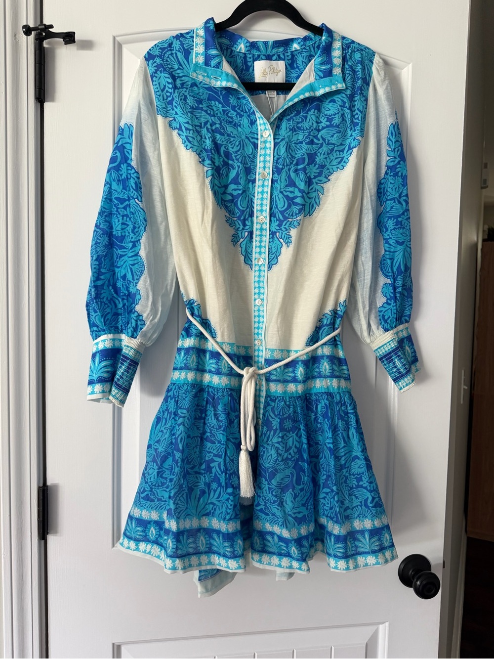 NWT Lilly Pulitzer Drena Linen-blend Shirtdress size 14 - original retail $268